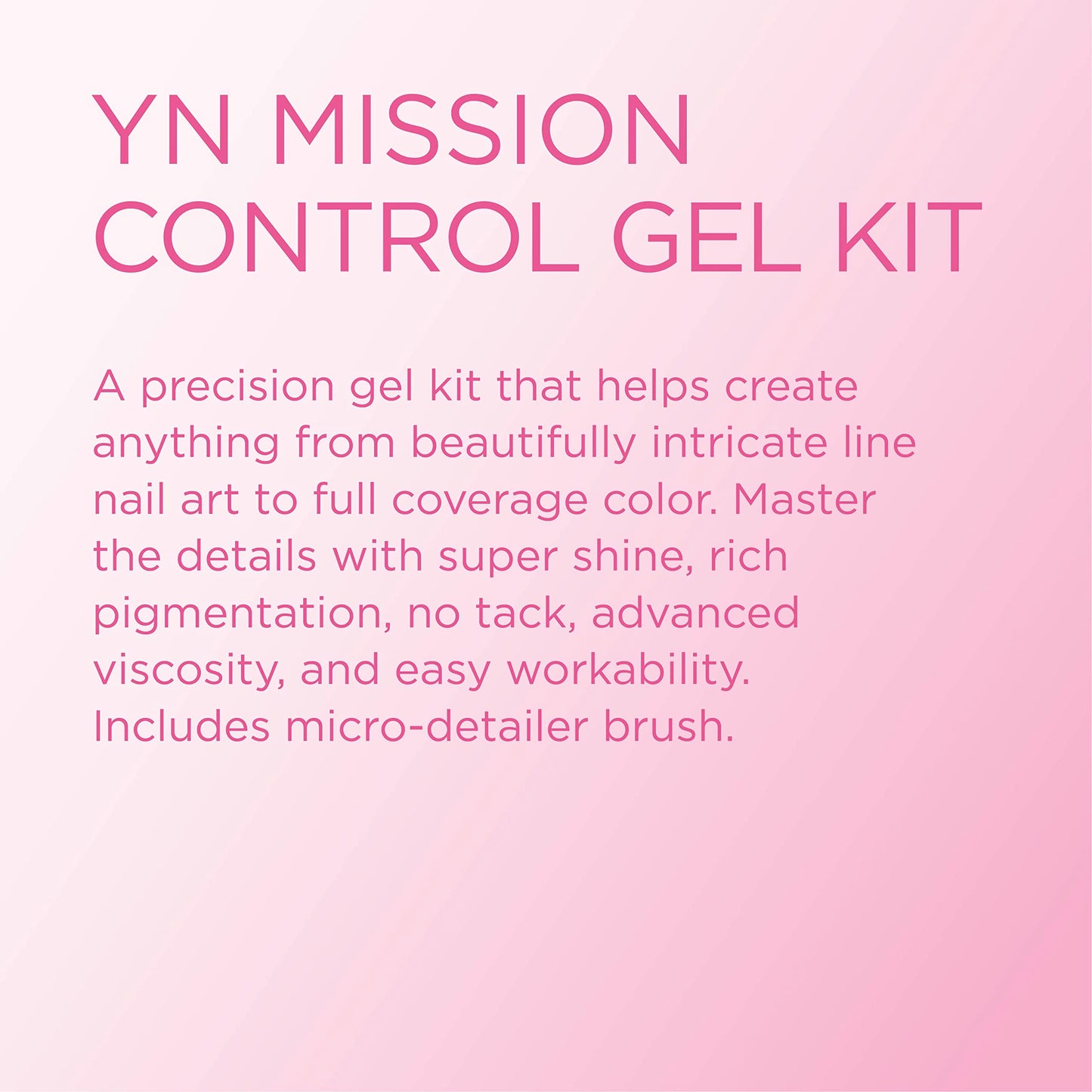 Young Nails Mission Control Precision Gel Kit – 12-Color Gel Paint for Nail Art, LED Curing