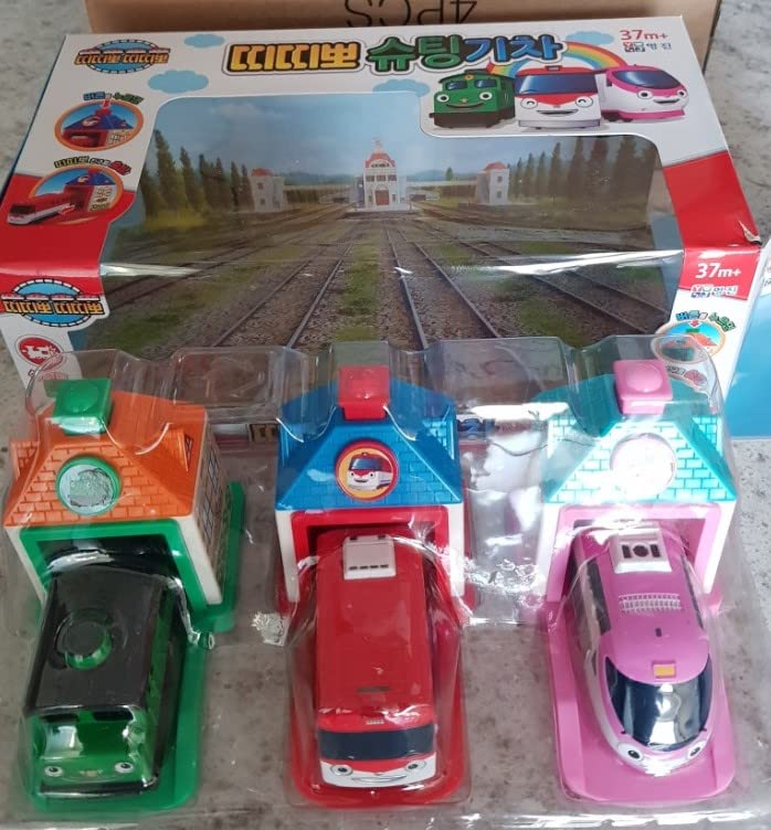 YOUNG TOYS Little Bus Friends Titipo — Set of 3 Button-Activated Trains