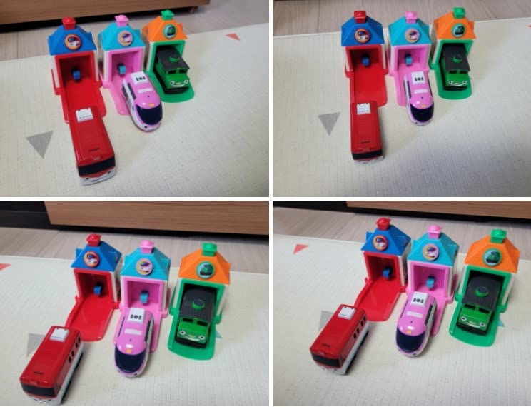 YOUNG TOYS Little Bus Friends Titipo — Set of 3 Button-Activated Trains