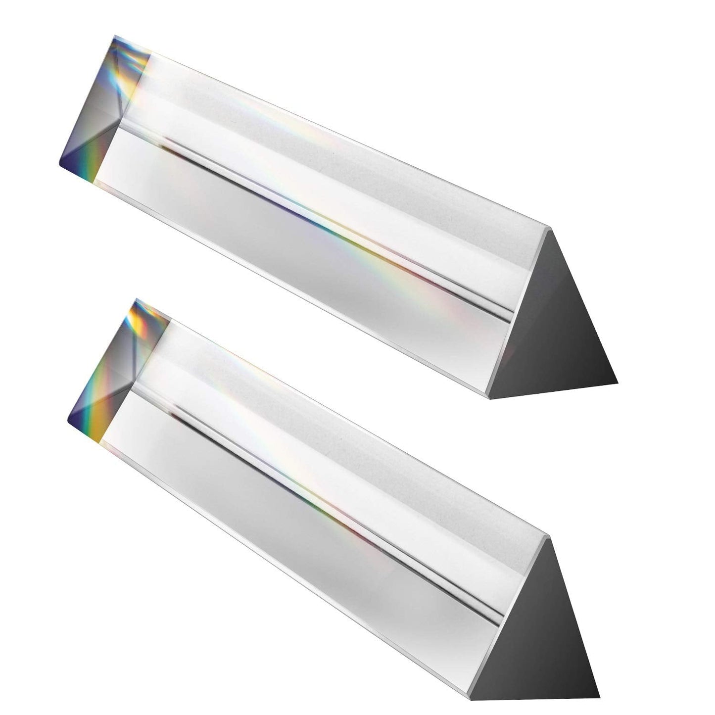 Young4us 2 Pack 6-Inch Crystal Optical Glass Triangular Prisms for Photography, Science & Teaching | Set of 2