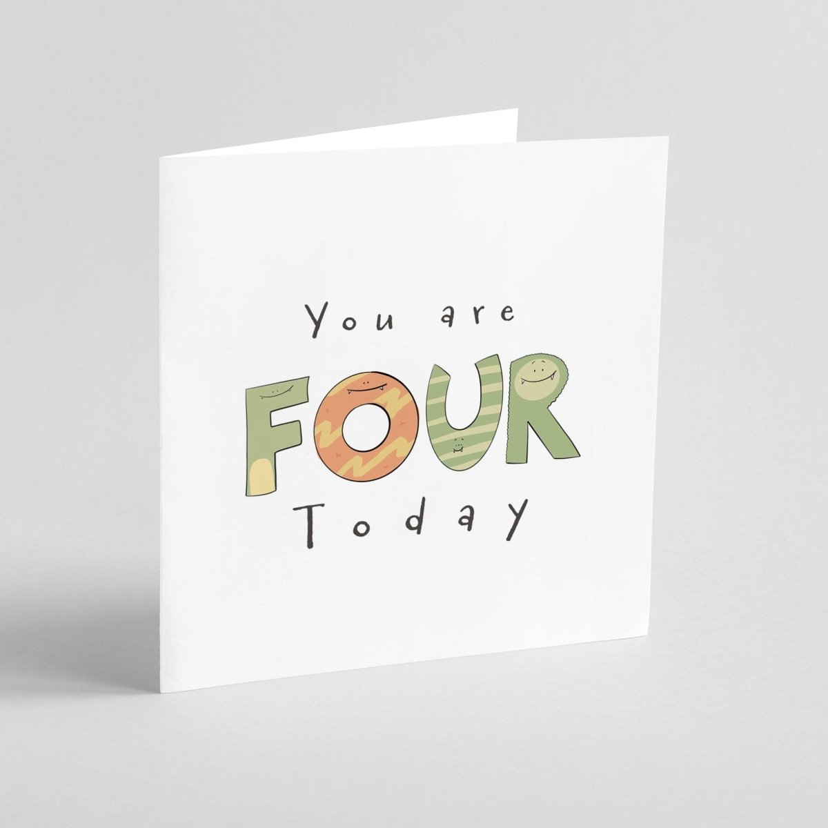You're 4 Today Greeting Card