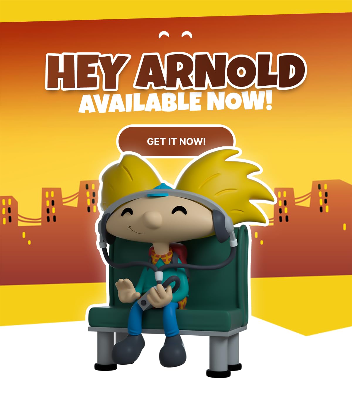 Youtooz Arnold Vinyl Figure 4.5 Action Figure – Hey Arnold Collection