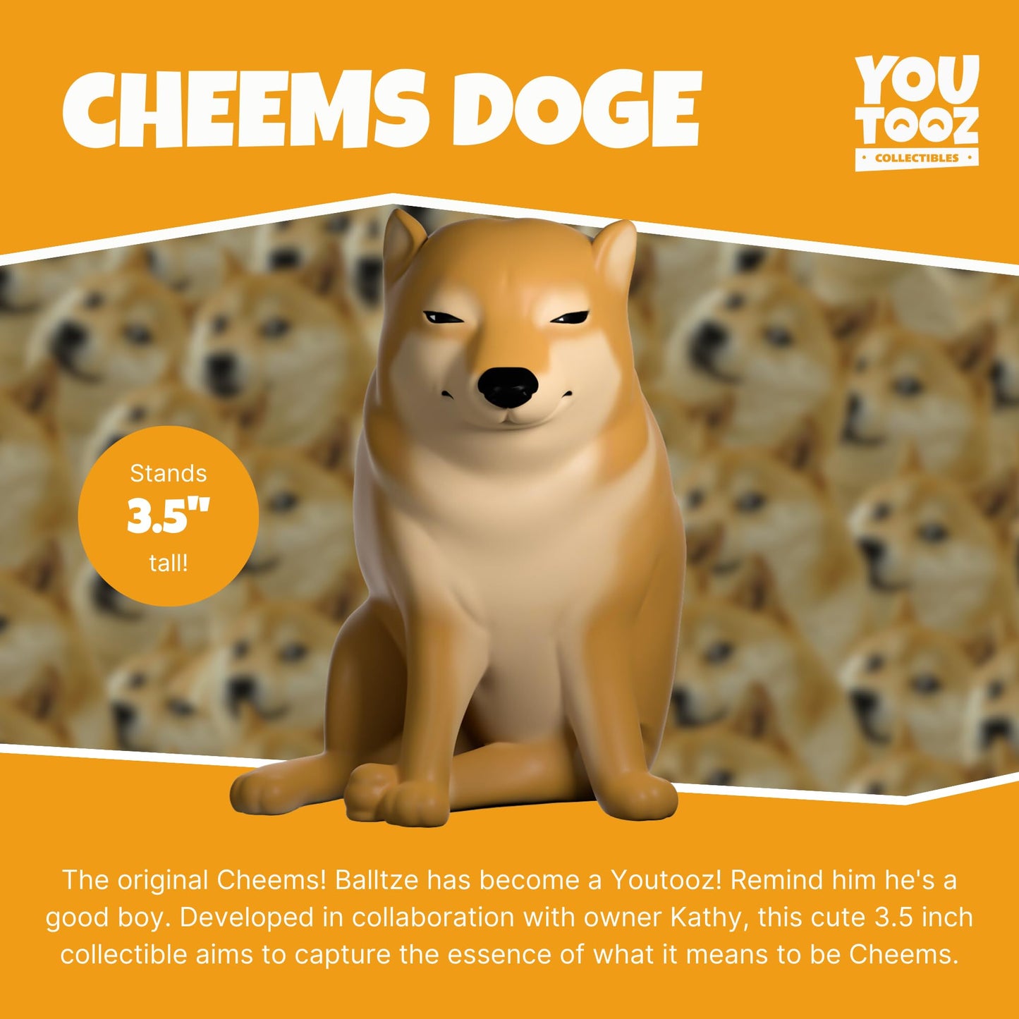 Youtooz Cheems Doge Figure 3.5-Inch | Cheemsburger Edition – Collectible Meme Vinyl