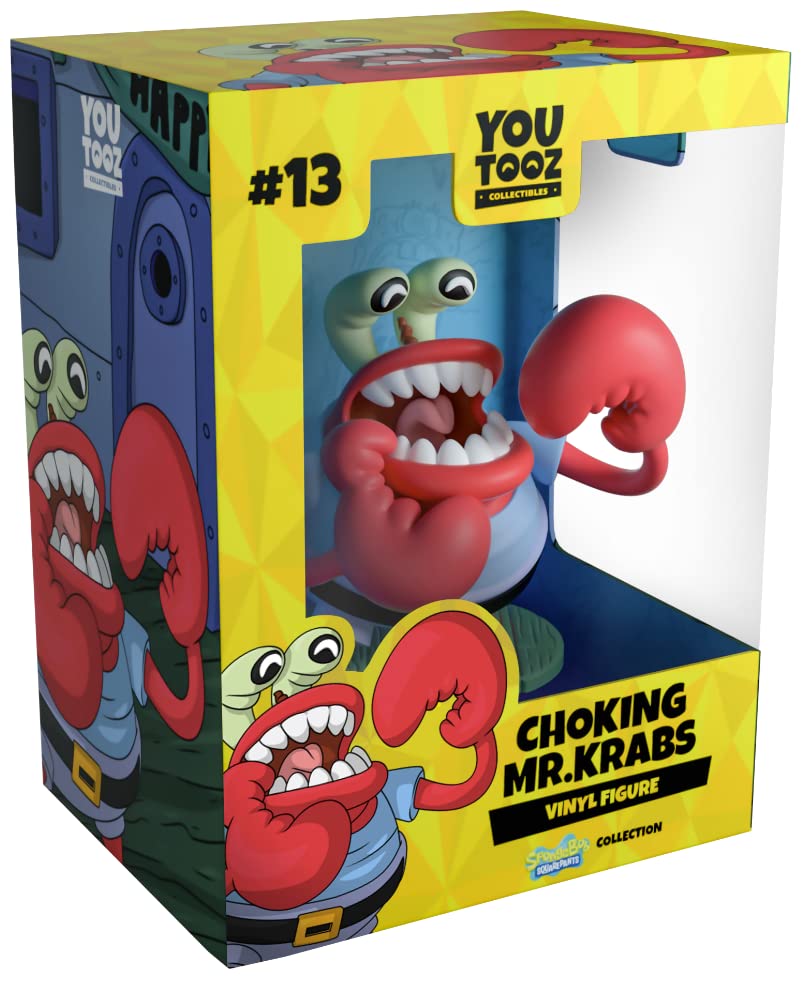 Youtooz Choking Mr Krabs Vinyl Figure – 3.6-inch SpongeBob Collectible, Official