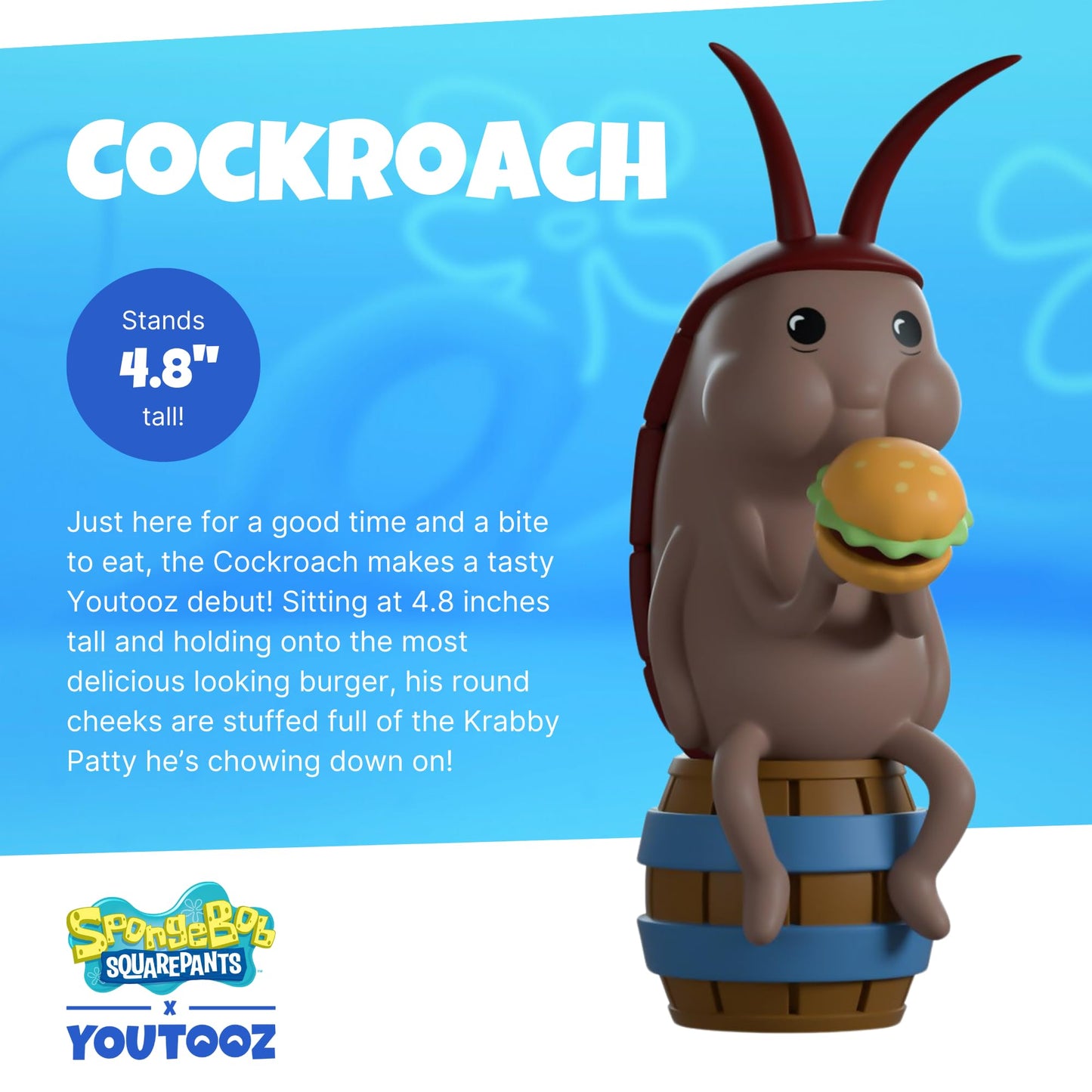 Youtooz Cockroach 4.8-inch Vinyl Figure - Official SpongeBob Collectible