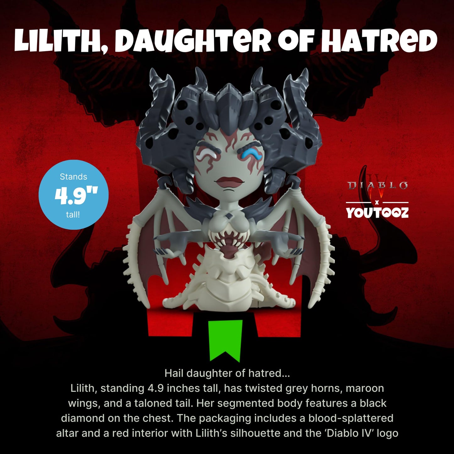Youtooz D4 Lilith 4.9-inch Vinyl Figure – Diablo IV Collectible