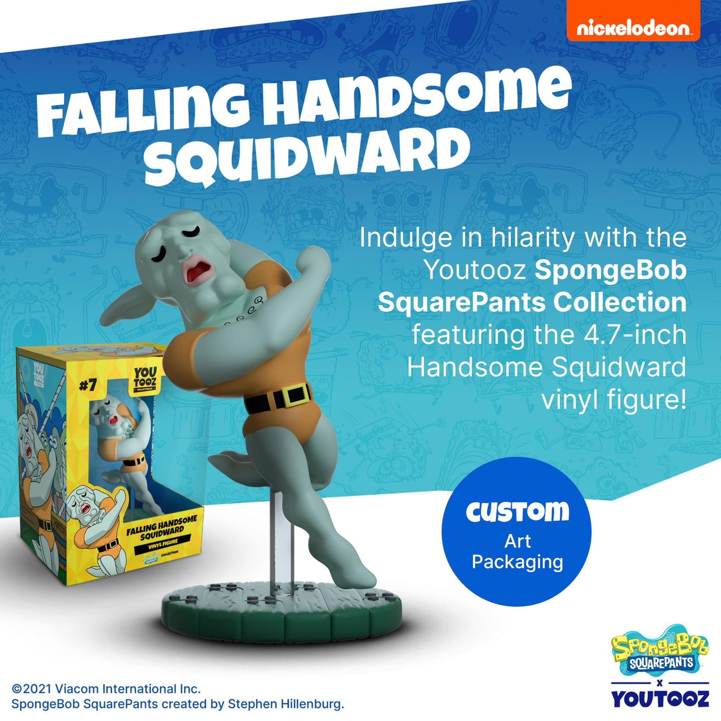 Youtooz Falling Handsome Squidward – 4.7-Inch Collectible Figure | Spongebob Squarepants