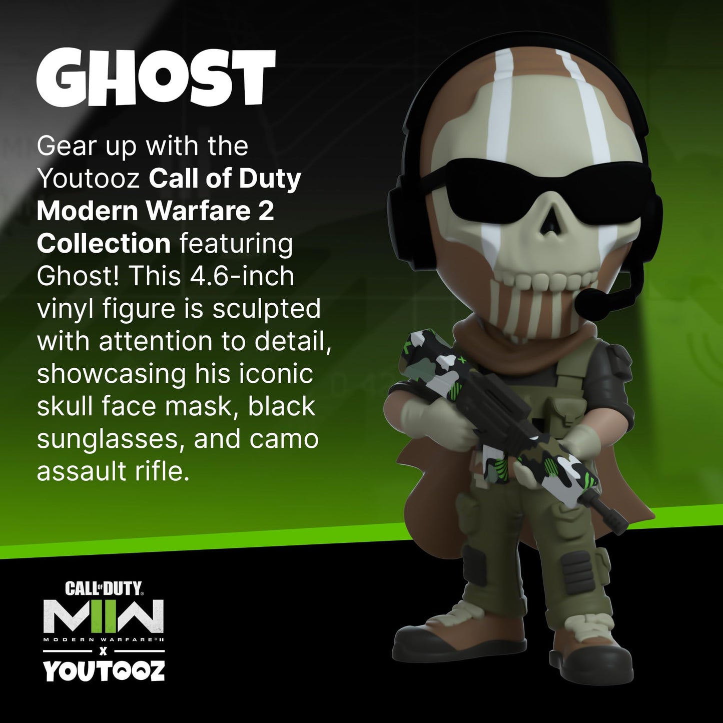 Youtooz Ghost 4.6-inch Vinyl Figure – Official Call of Duty: Modern Warfare 2 Collectible