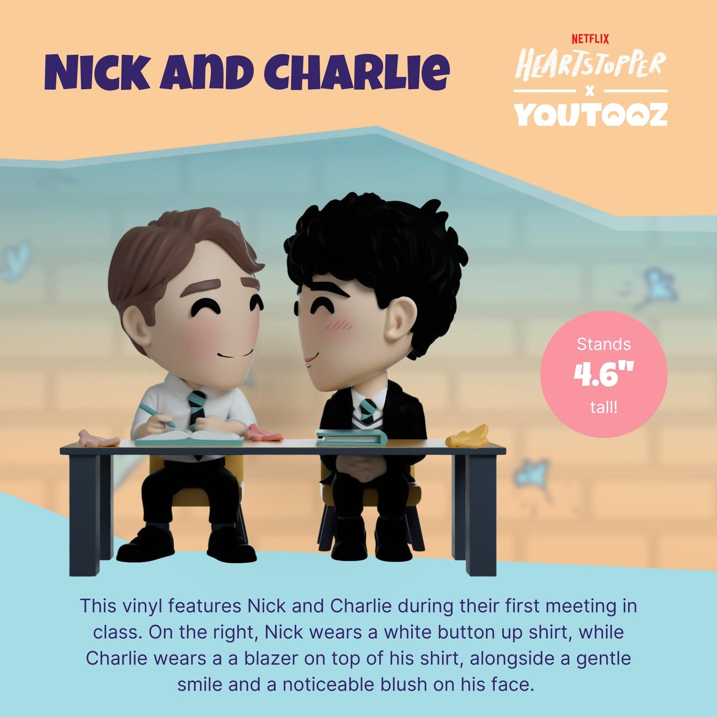 Youtooz Heartstopper Nick Nelson & Charlie Spring Vinyl Figures – 2-Pack