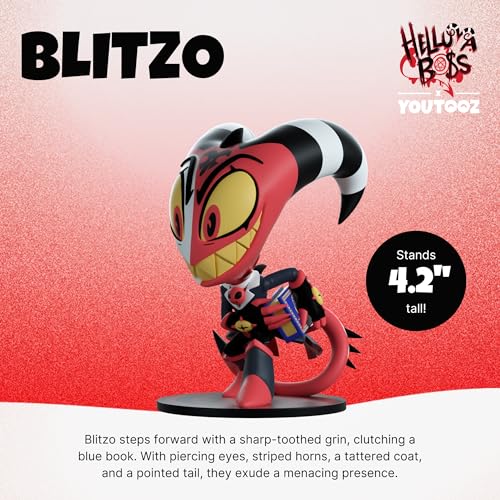 Youtooz Helluva Boss Blitzo 4.3-Inch Vinyl Figure | Collectible Blitzo Figurine from The Official Helluva Boss Collection