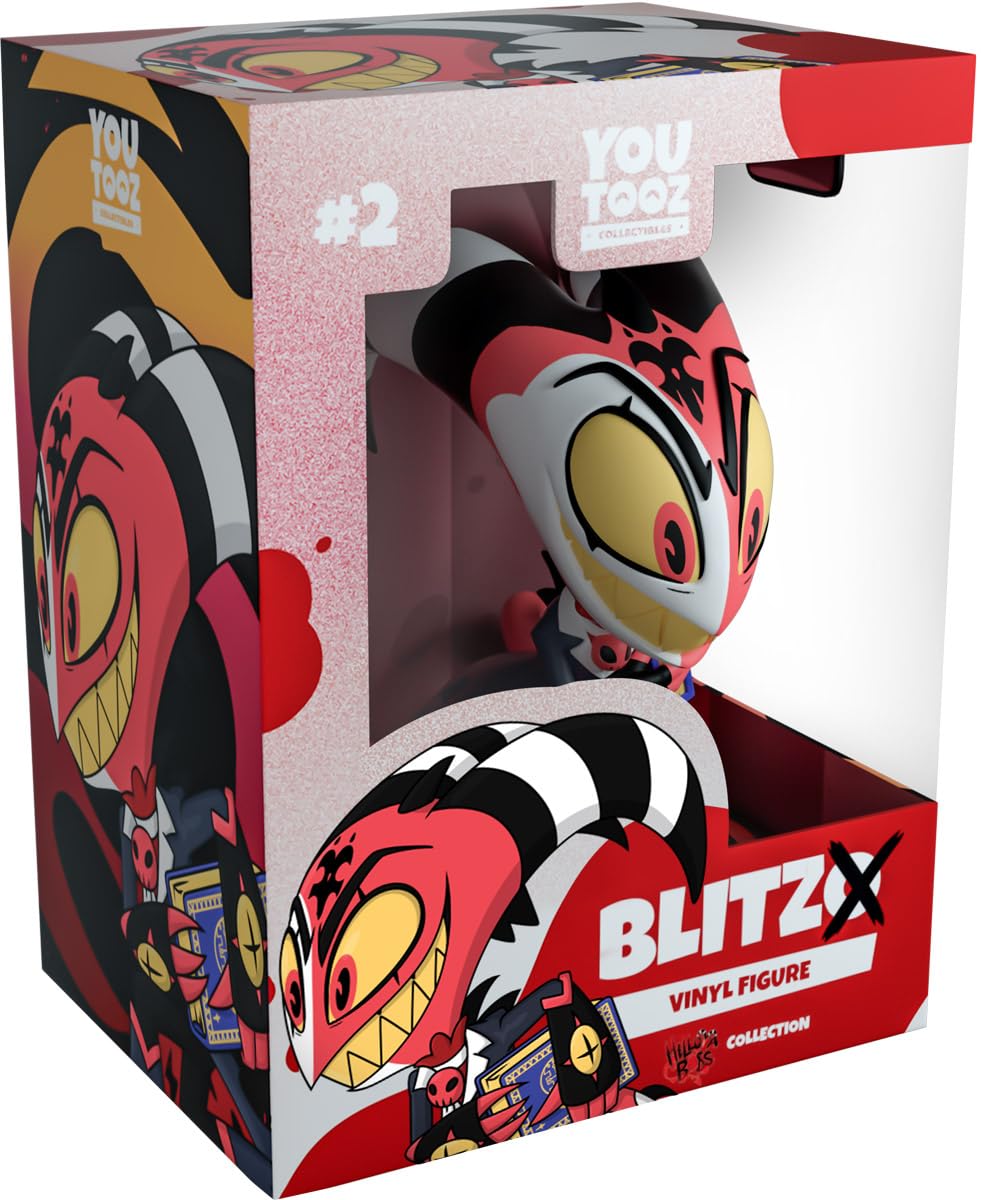 Youtooz Helluva Boss Blitzo 4.3-Inch Vinyl Figure | Collectible Blitzo Figurine from The Official Helluva Boss Collection
