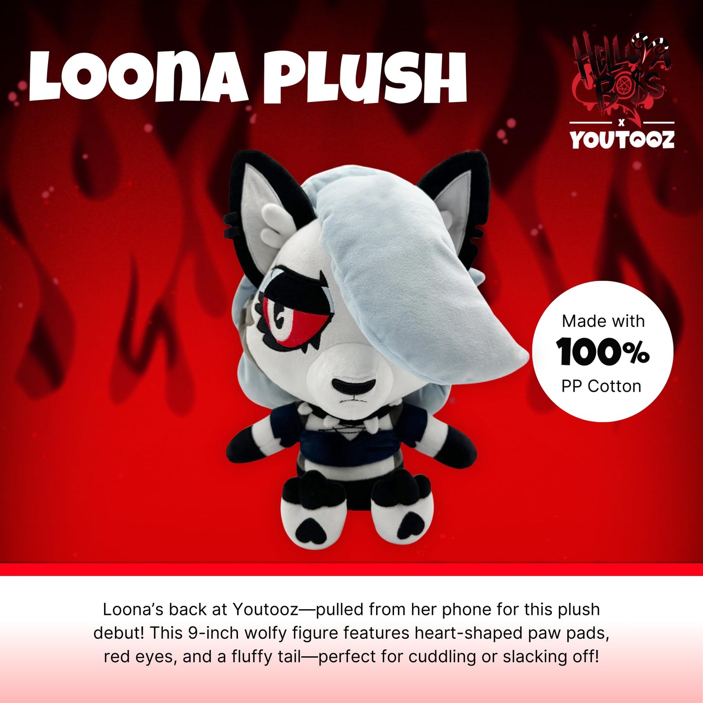 Youtooz Helluva Boss Loona Plush – 9-Inch Collectible Plush Doll | Official Merch