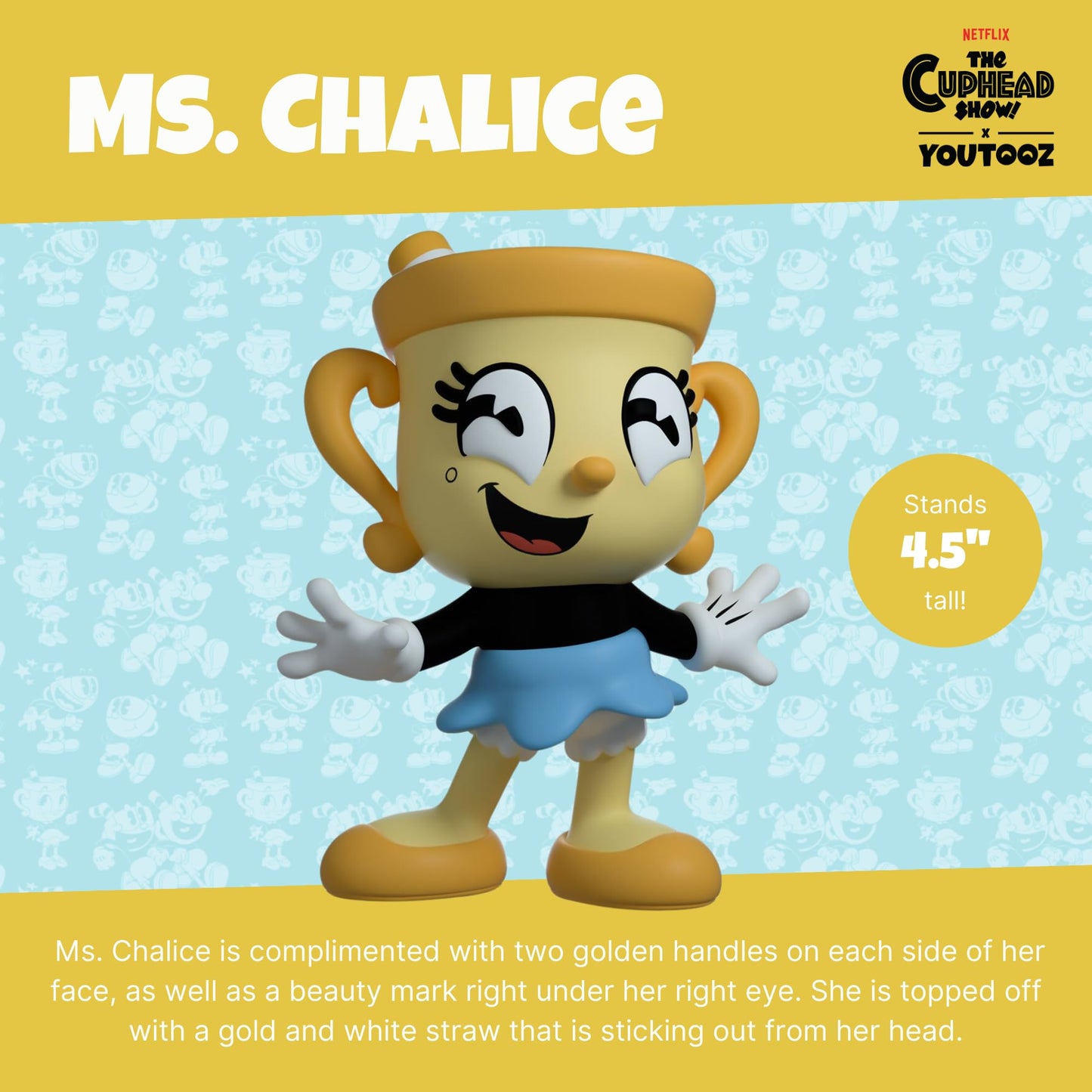 Youtooz Ms. Chalice Cuphead 4.5-Inch Vinyl Figure | Collectible Cuphead Character