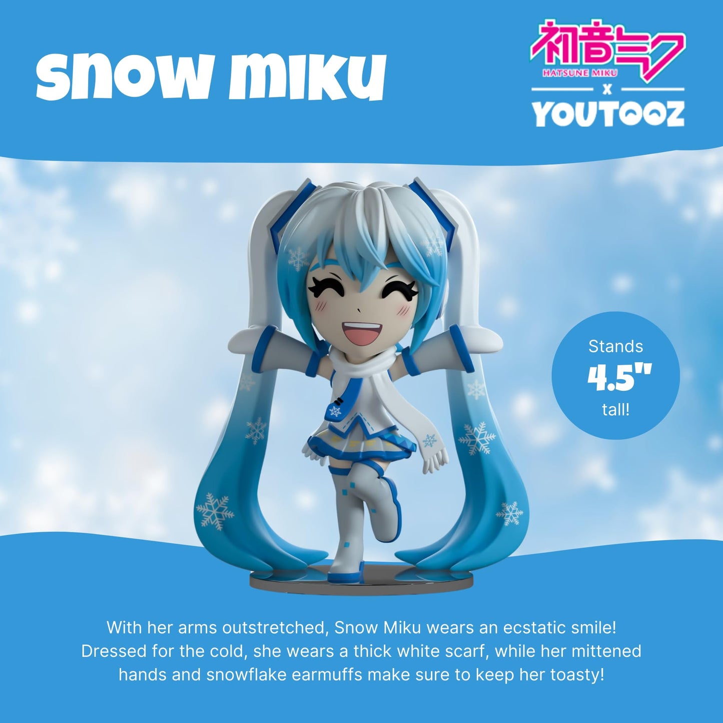 Youtooz Snow Miku Collectible Figure | Winter Hatsune Miku