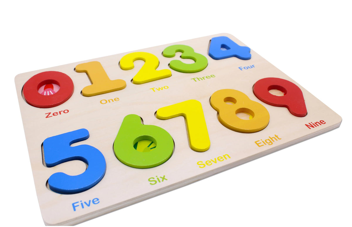 You&Xi Toddler Puzzles: Wooden Number Preschool Puzzles for Ages 3-4