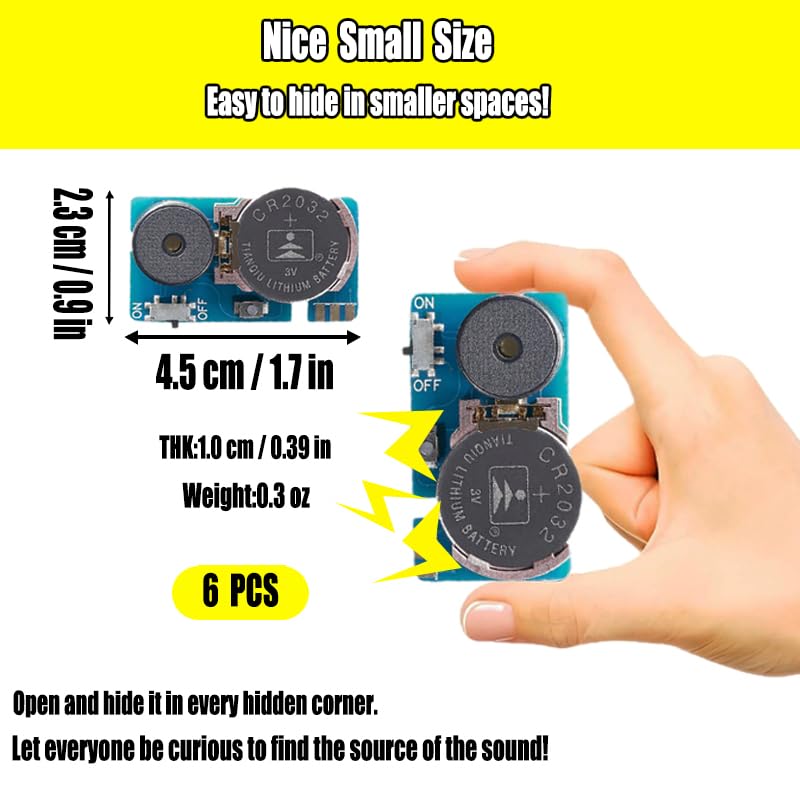 Yoveccy Cricket Noise Maker Prank Kit (6 Pcs) – Ultra-Long Battery, Realistic Chirps