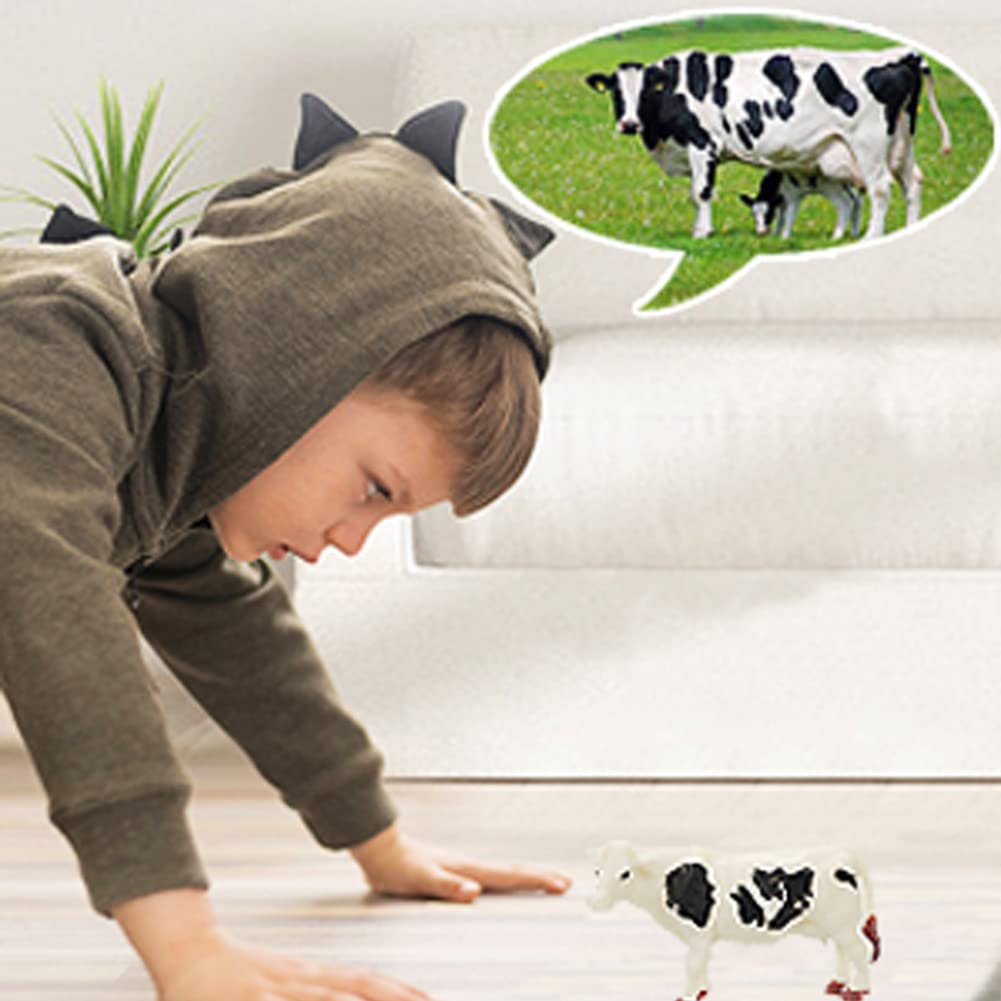 Yowlieu 8 Pcs Big Animal Figurines Toys – Realistic Farm Animals Playset for Kids
