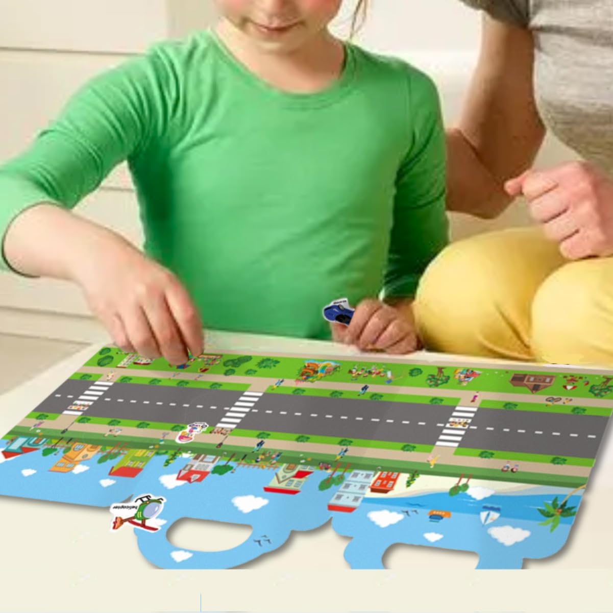 Yowlieu Reusable Sticker Books for Kids – Travel Vehicle Book for Ages 3-5