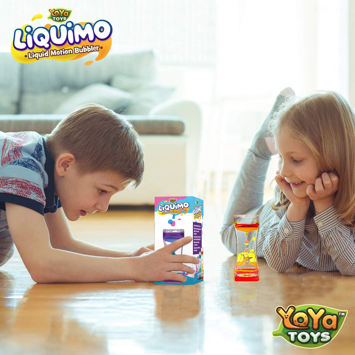 YoYa Toys Liquimo - Liquid Motion Bubbler (3 Pack) | Calming Fidget Desk Toy for Focus, Relaxation & Retro Nostalgia