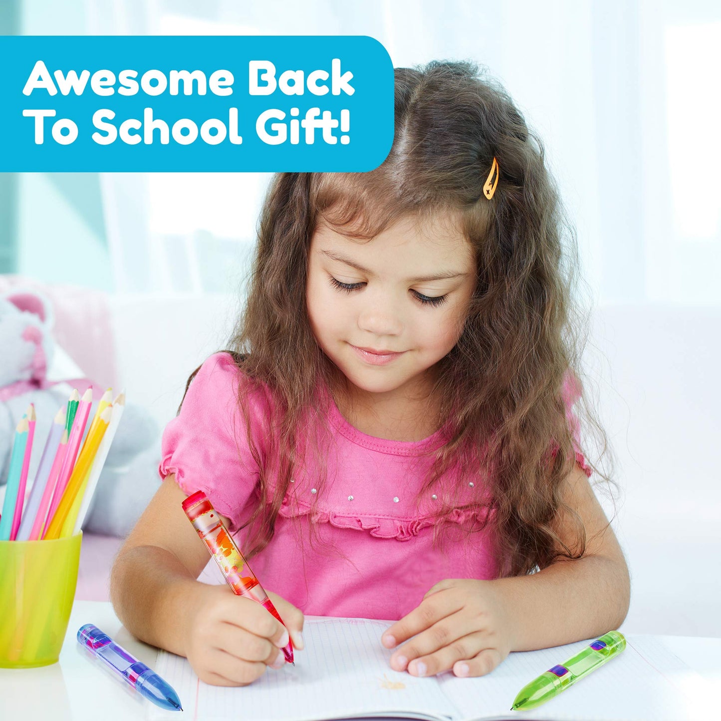 YoYa Toys Liquipen 3-Pack: Liquid Motion Bubbler Pens for Focus