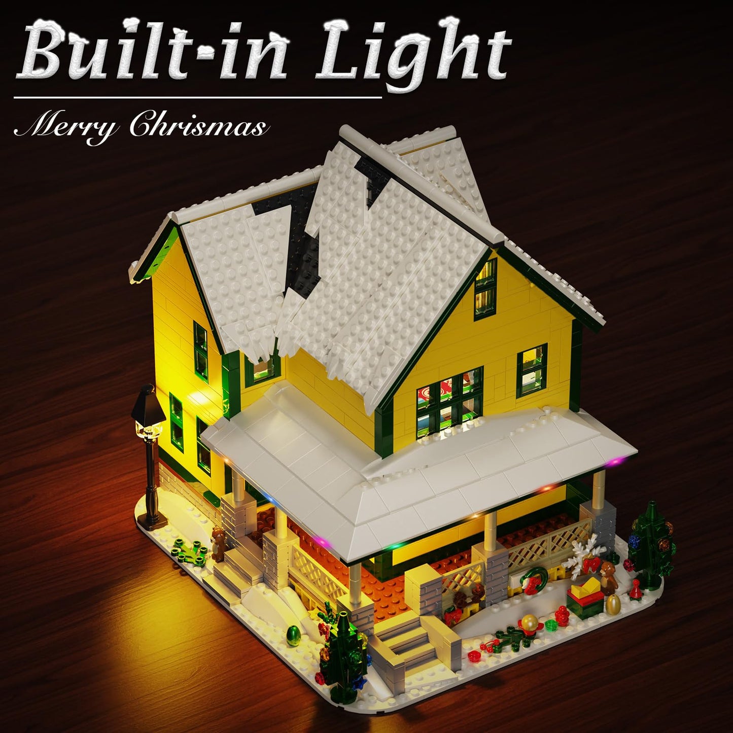 YOYBLOXY Christmas House Building Set with Light – 1367 PCS, LEGO-Compatible Village Kit for Ages 8+