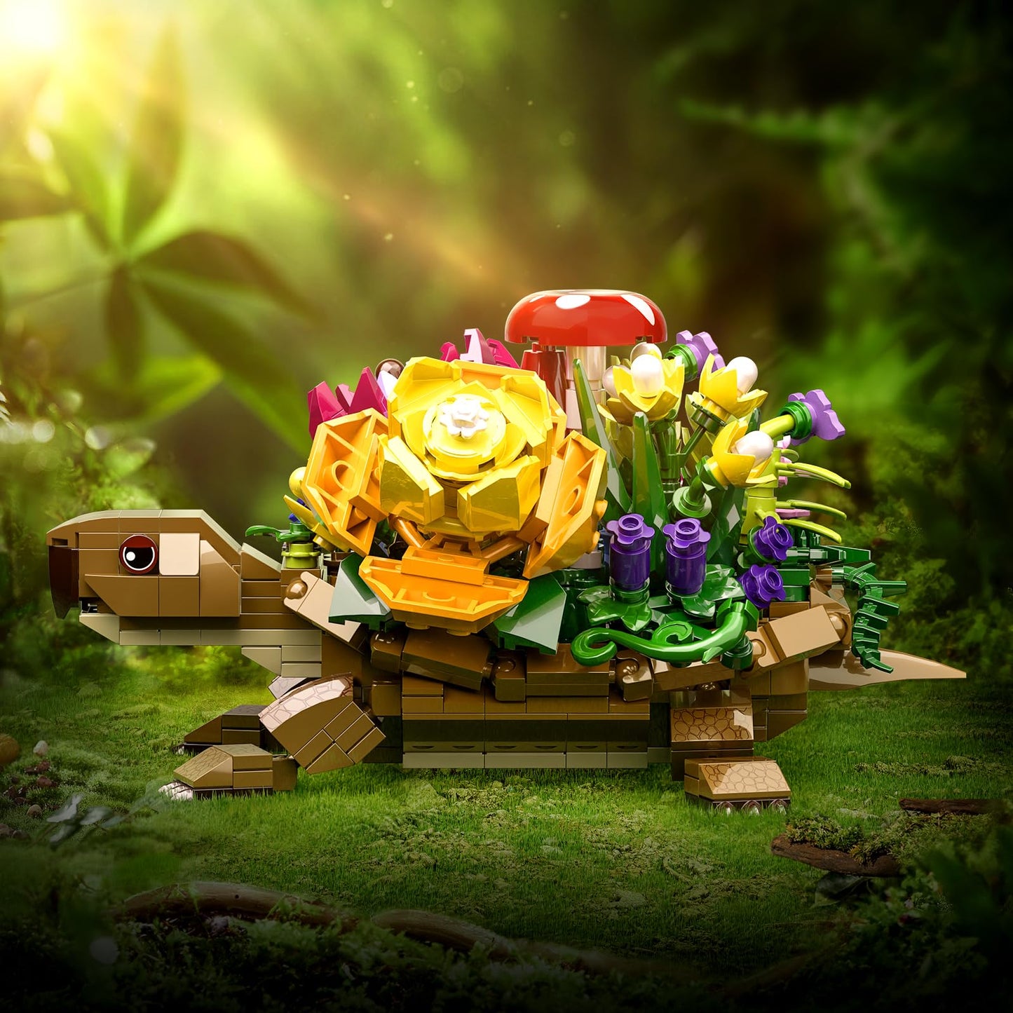 YOYBLOXY Sea Turtle Succulent Planter Building Set – Lego Turtle Compatible Flowers Pot Kit
