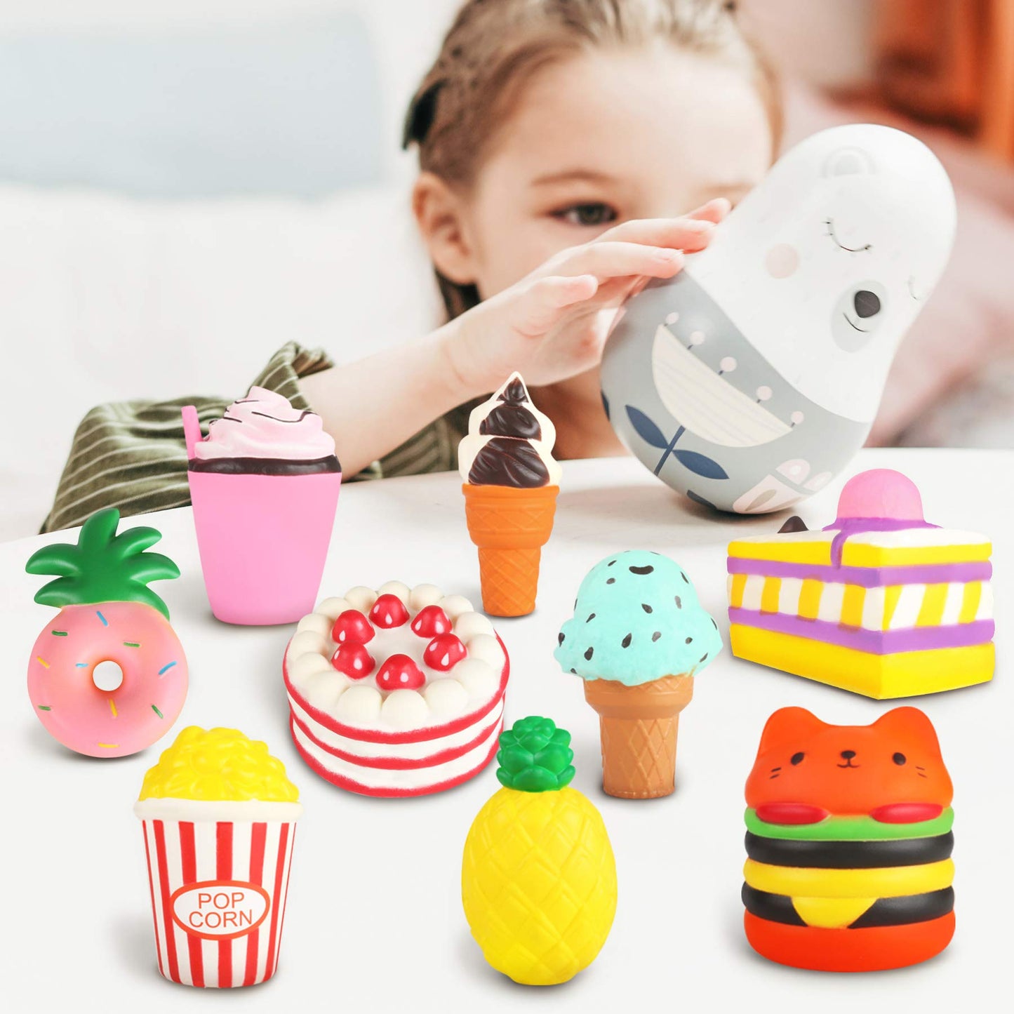 YOYI Slow Rising Jumbo Squishies Set - 9 Pack Soft Kawaii Toys