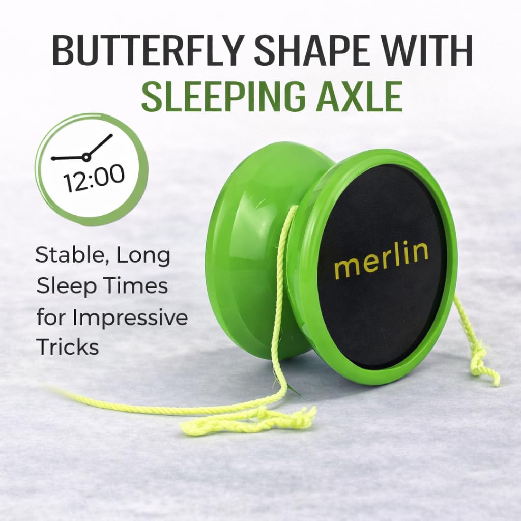 Merlin Yoyo Pro & Responsive – Narrow C Bearing, Silicone Response (Green) | Yoyo King