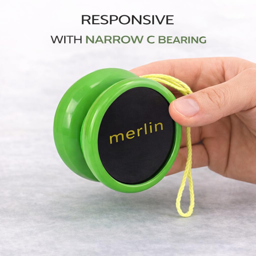 Merlin Yoyo Pro & Responsive – Narrow C Bearing, Silicone Response (Green) | Yoyo King