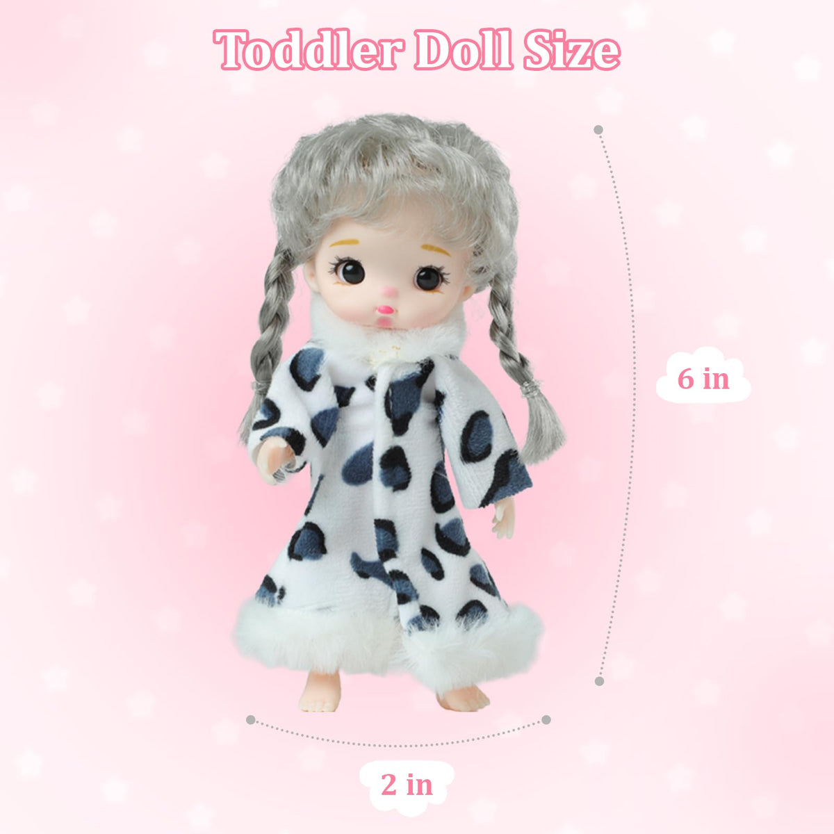 YOYOExment Mini Baby Dolls 4-Piece Set — 6-Inch Princess Dolls with Fully Posable Limbs