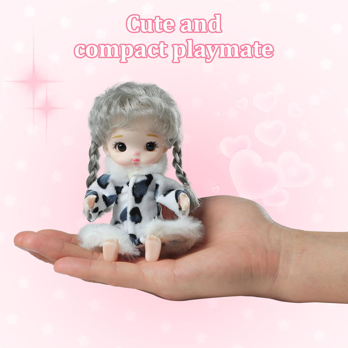 YOYOExment Mini Baby Dolls 4-Piece Set — 6-Inch Princess Dolls with Fully Posable Limbs