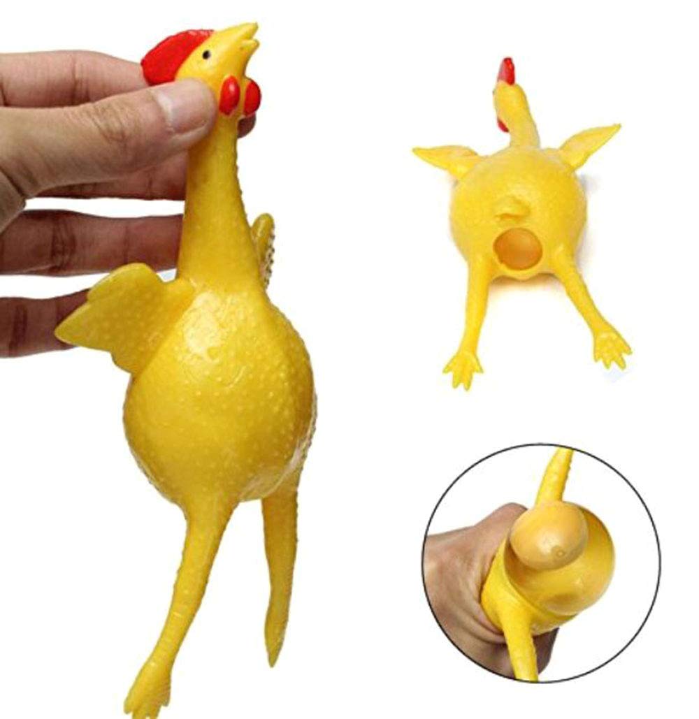 YOYOSTORE 16cm Funny Squishy Chicken and Eggs Stress Reliever | Non-Toxic Fidget Toy