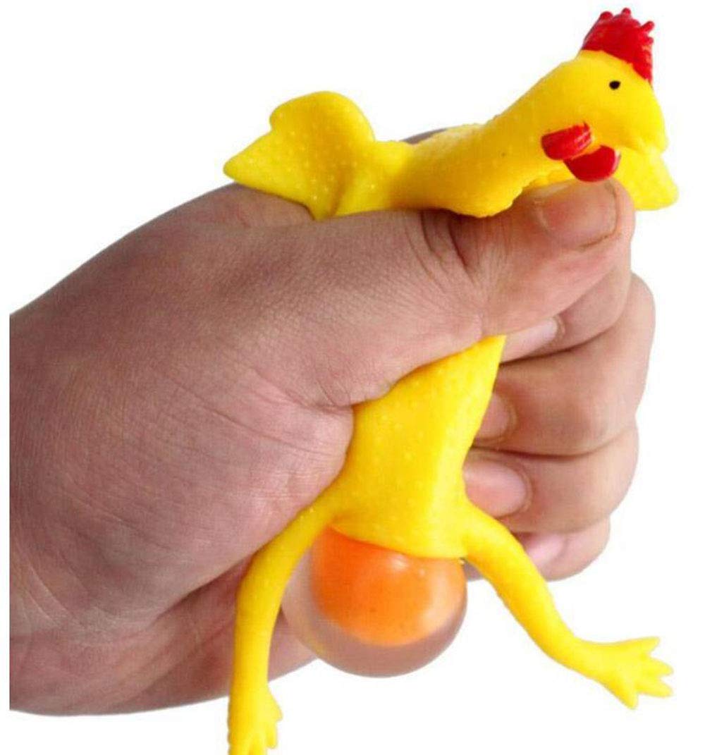 YOYOSTORE 16cm Funny Squishy Chicken and Eggs Stress Reliever | Non-Toxic Fidget Toy