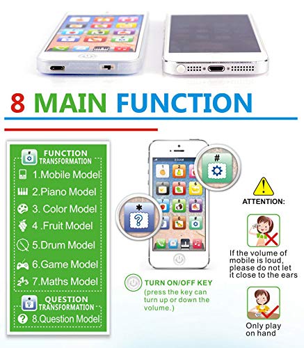 YOYOSTORE Phone Toy Play Mobile – Music & Learning for Kids (White)
