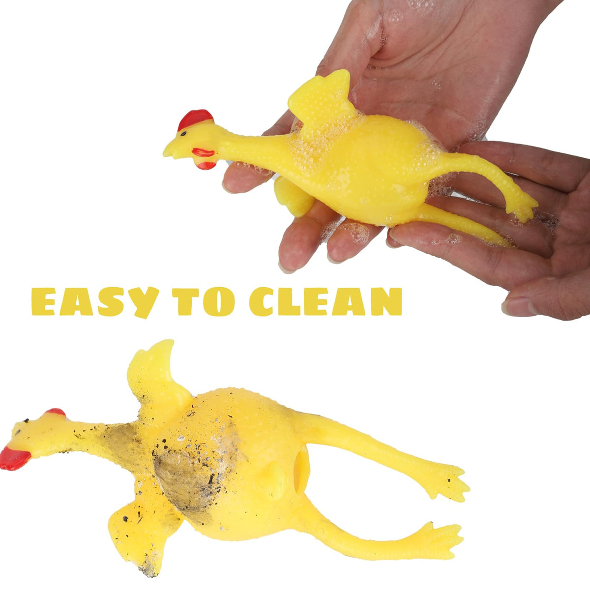 YOYOSTORE 16cm Funny Squishy Chicken and Eggs Stress Reliever | Non-Toxic Fidget Toy