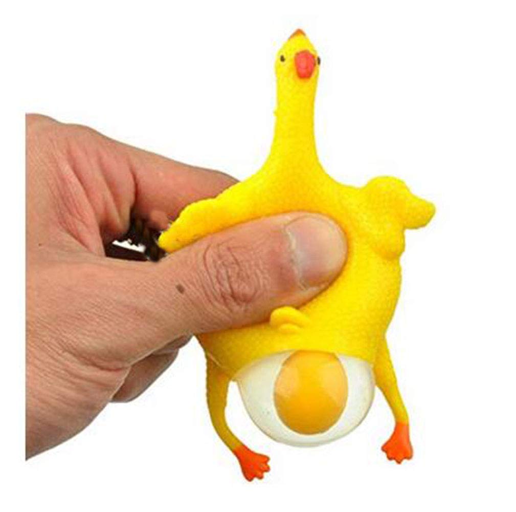 YOYOSTORE 16cm Funny Squishy Chicken and Eggs Stress Reliever | Non-Toxic Fidget Toy