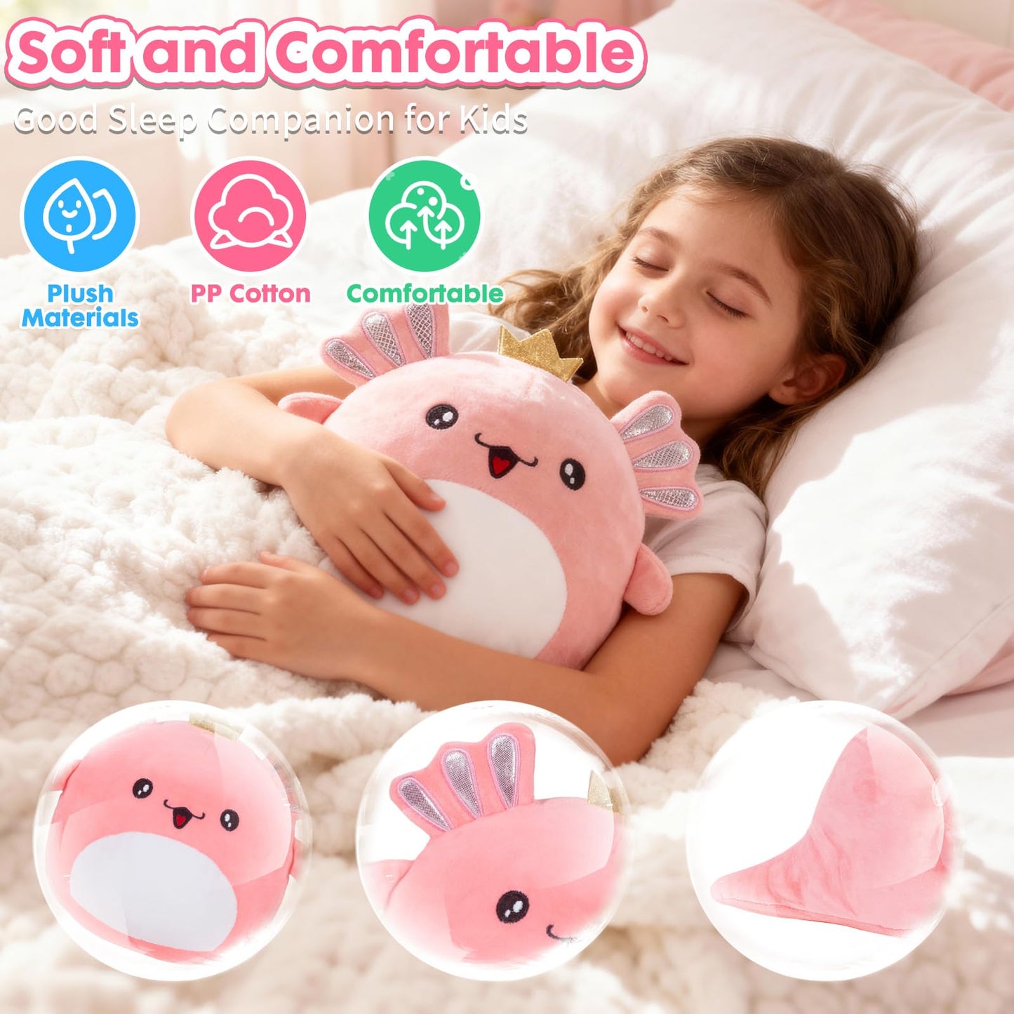 YOYTOO Axolotl Gifts for Girls – Diary, Plush Toy, Keychain & Stickers Set
