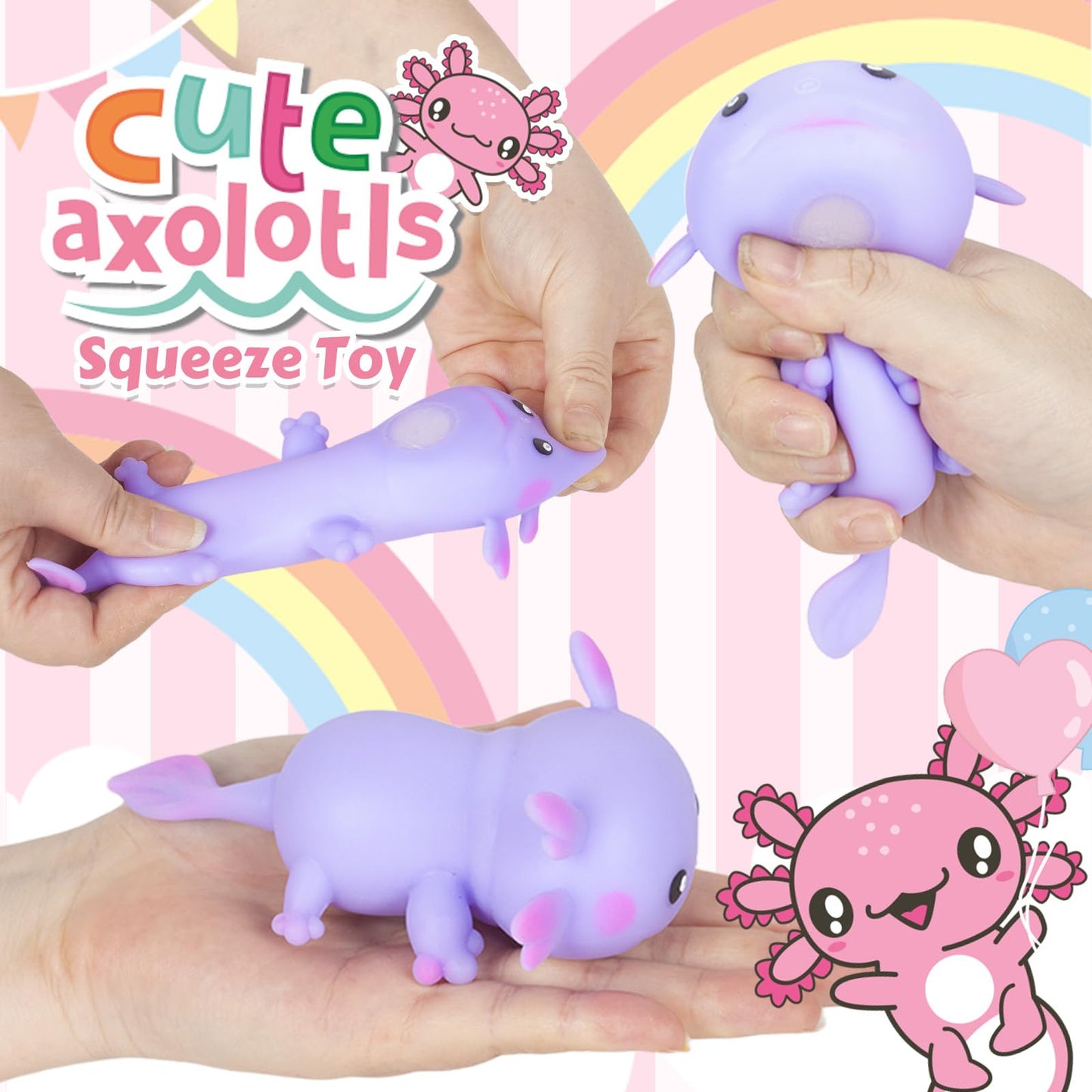 YOYTOO Axolotl Gifts for Girls – Diary, Plush Toy, Keychain & Stickers Set