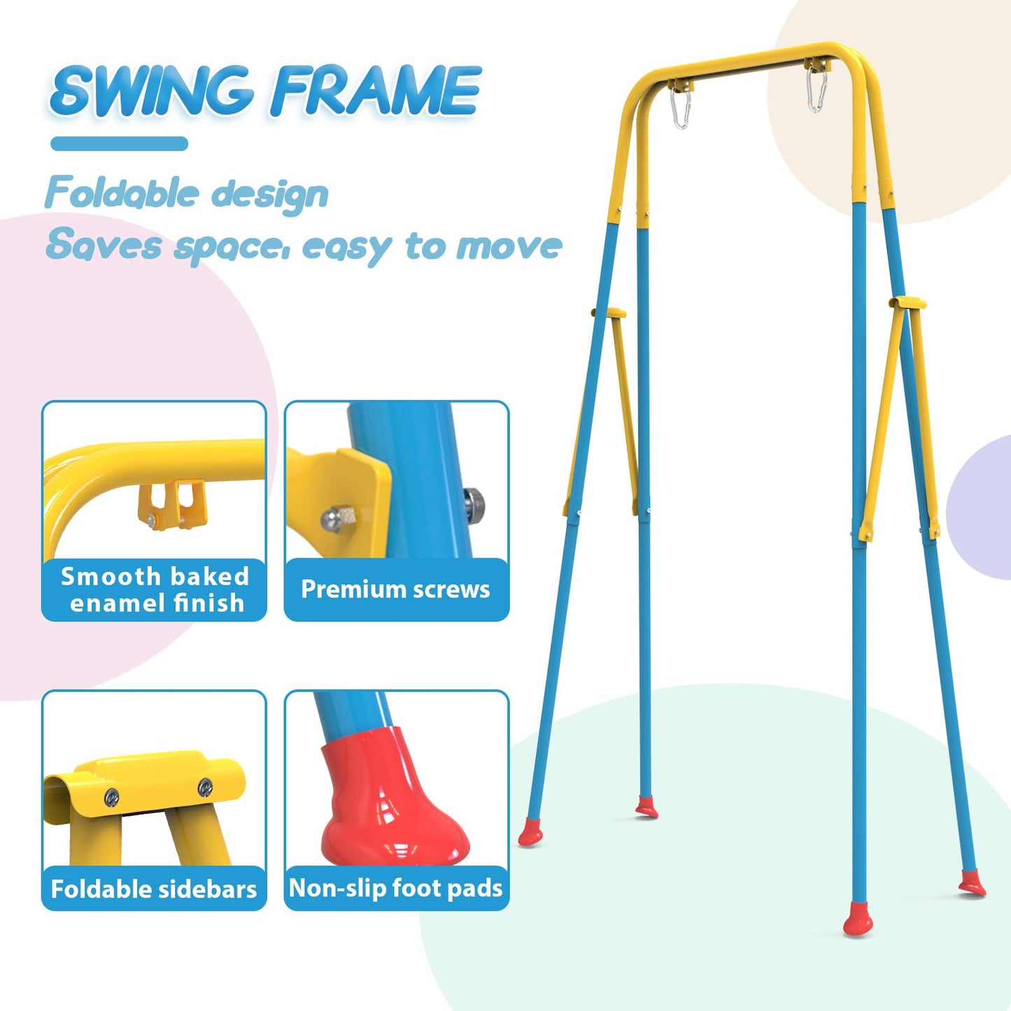 Yozoia Foldable Toddler Swing Set & Baby Jumper | Indoor & Outdoor