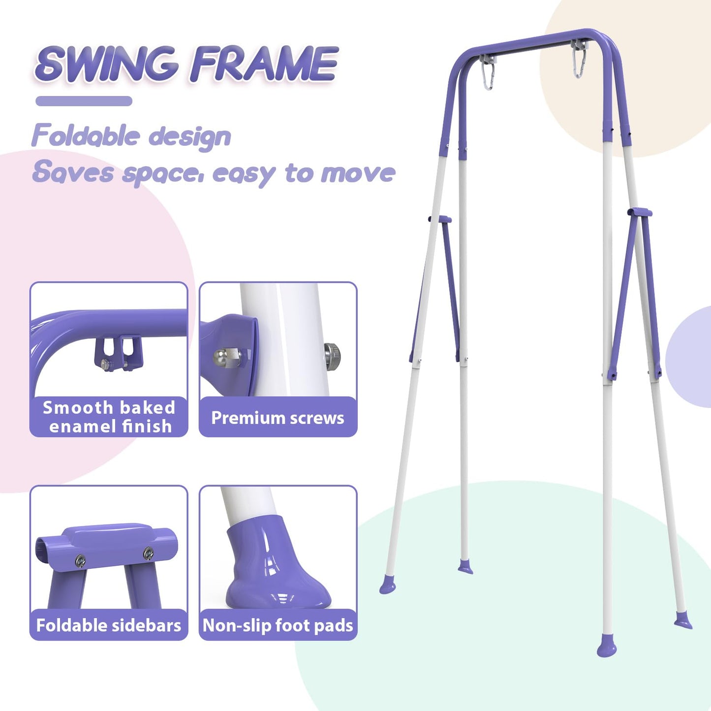 Yozoia Taleco Gear Foldable Toddler Swing Set – Grow-with-Child, Indoor & Outdoor, Safe & Durable