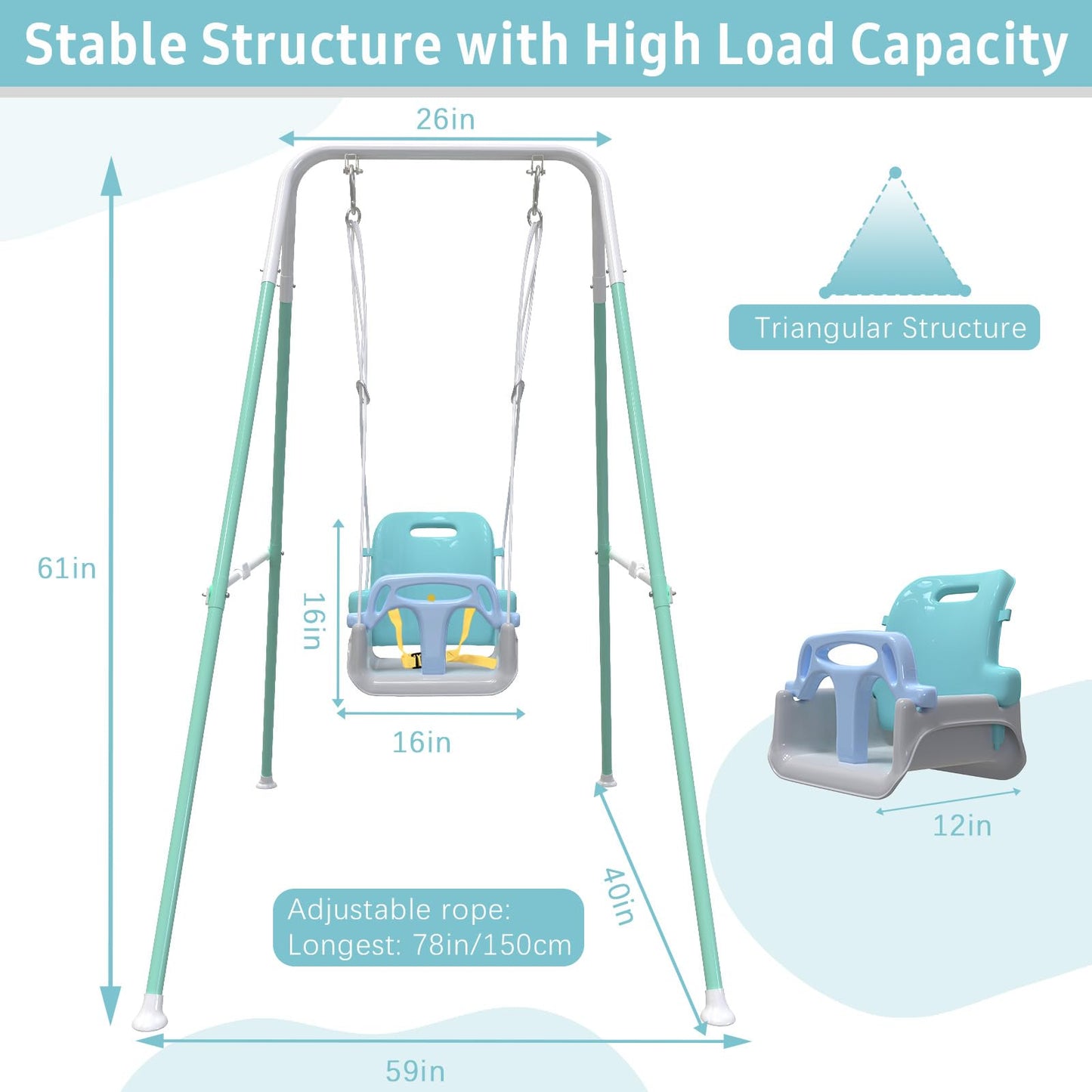 Yozoia Taleco Gear 2-in-1 Toddler Swing & Baby Jumper