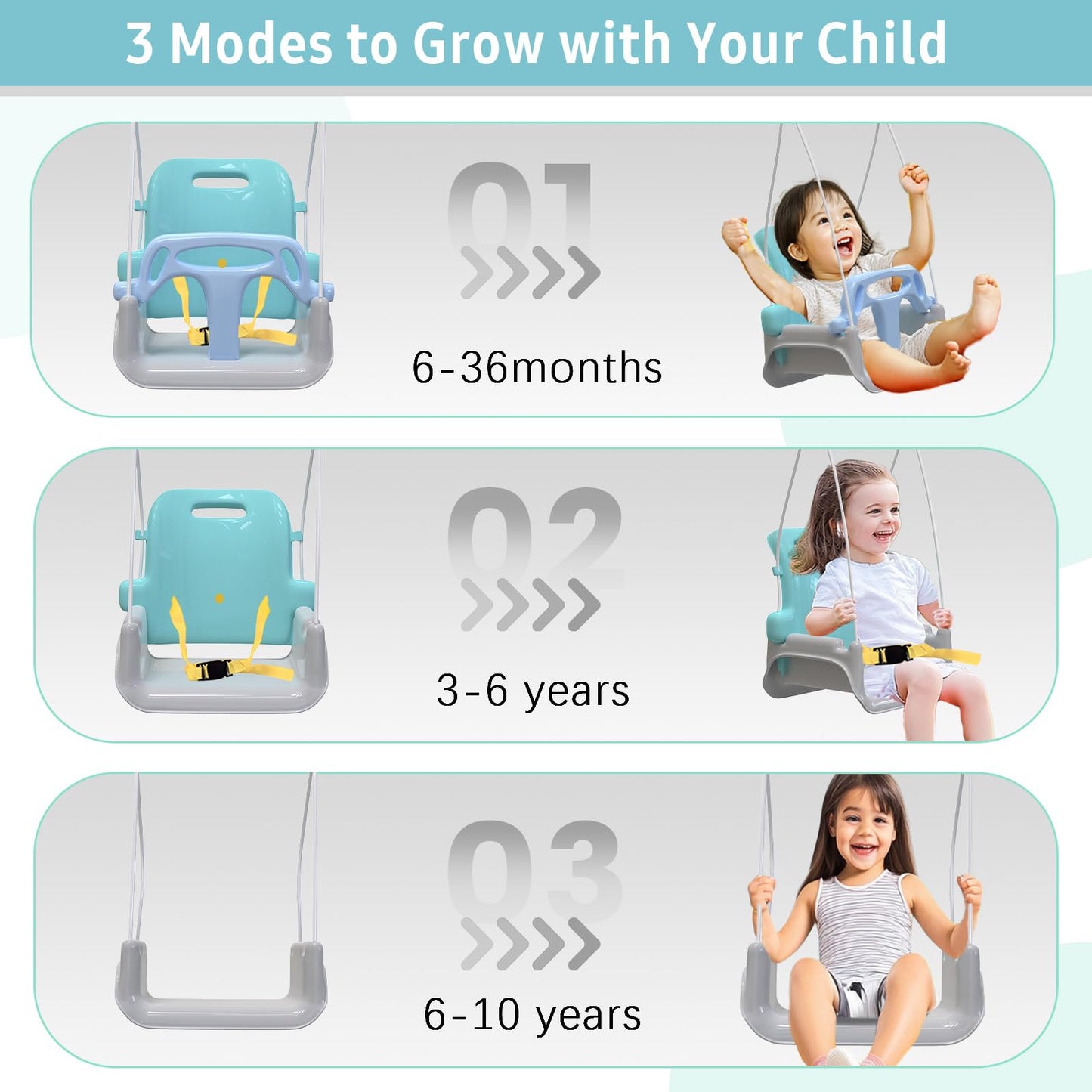 Yozoia Multifunctional Toddler Swing - Foldable Indoor & Outdoor (Blue)