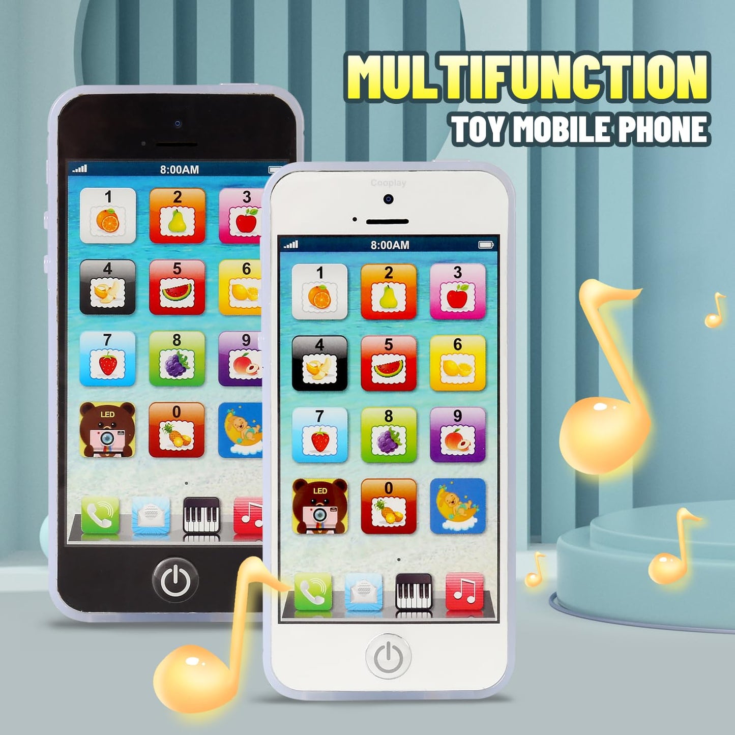 YPhone Cooplay Baby IQ Phone Toy – Lights, Songs & Learning Smartphone for Toddlers