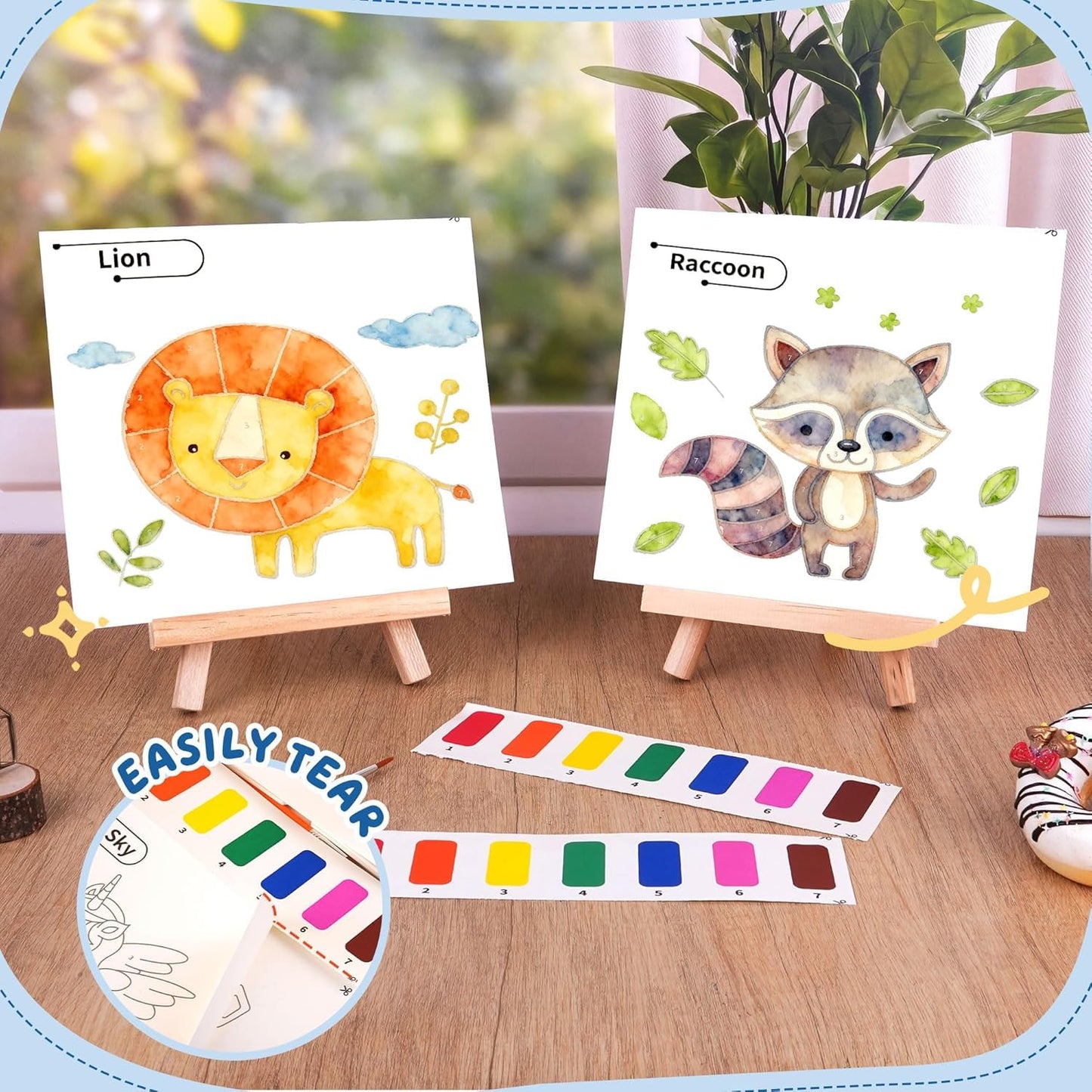YPLUS Paint with Water Books for Toddlers – Watercolor Painting with Brush Pen, 20 Animal Patterns (Ages 1-6)