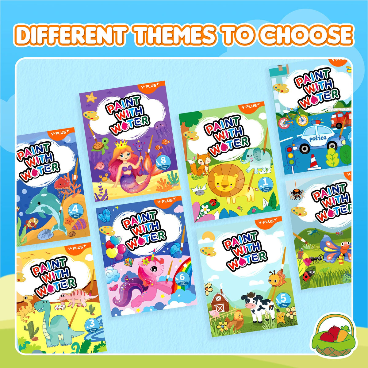 YPLUS Paint with Water Books for Toddlers – Watercolor Art Toy for Ages 1-6