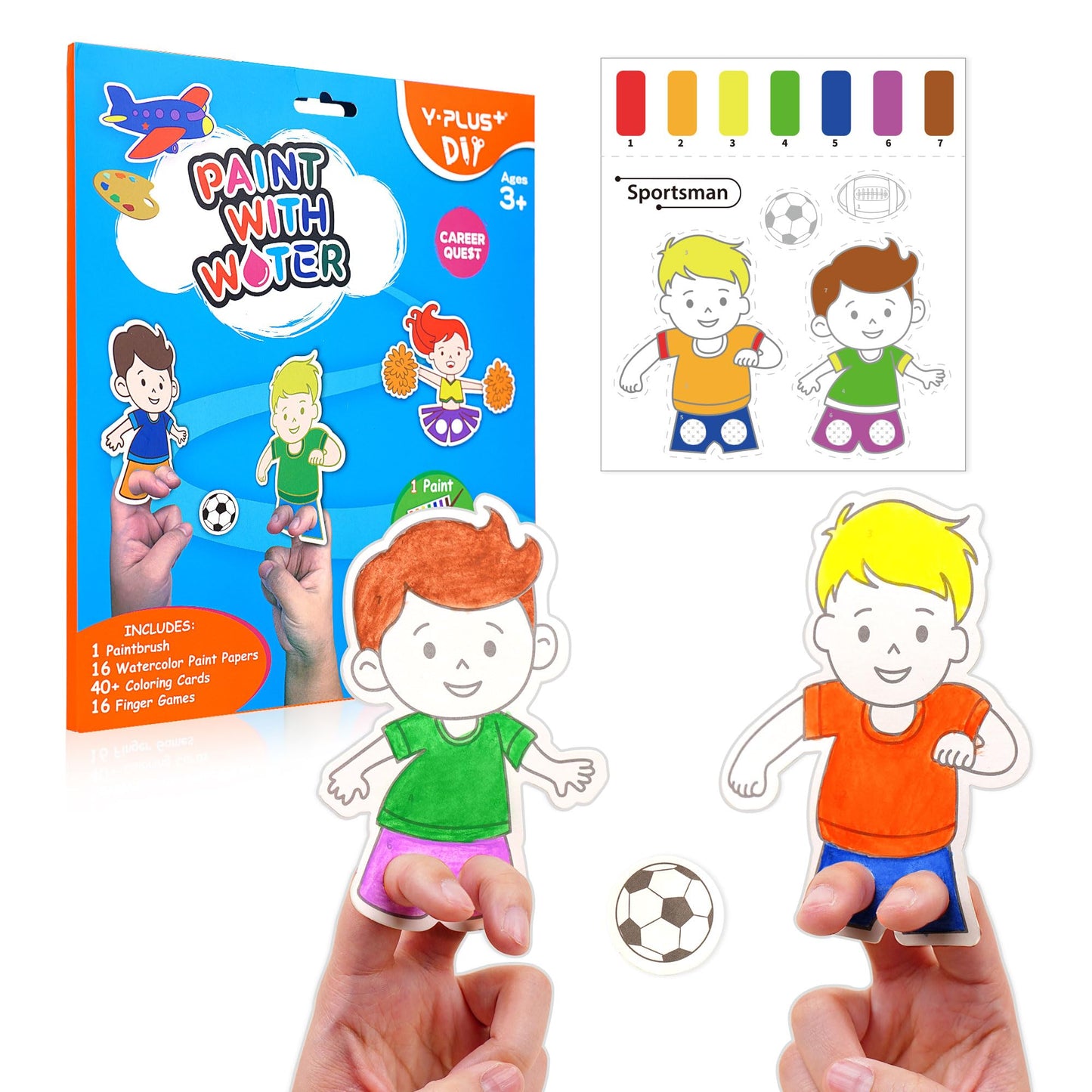 YPLUS Paint with Water Books for Toddlers – Mess-Free Watercolor Fun (Ages 1-6)