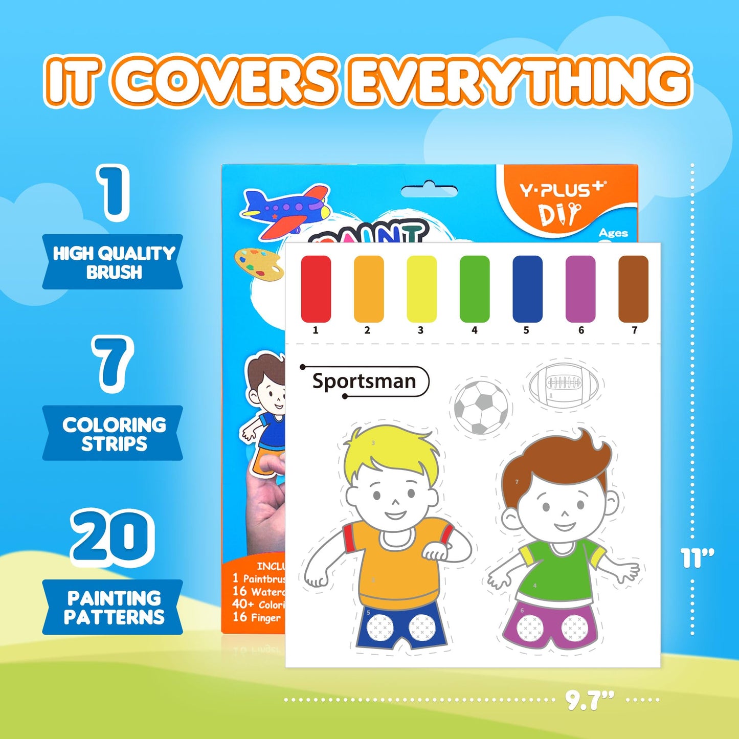 YPLUS Paint with Water Books for Toddlers – Mess-Free Watercolor Fun (Ages 1-6)