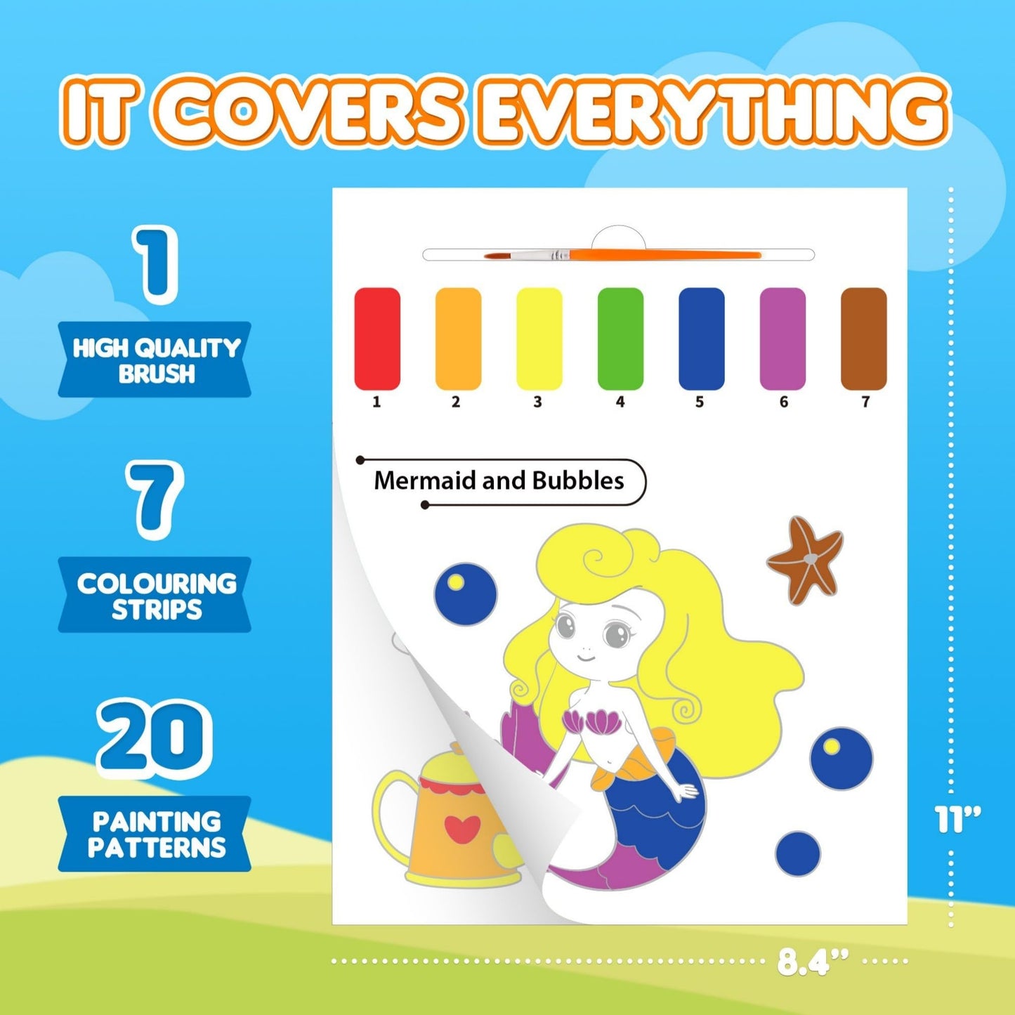 YPLUS Paint with Water Books for Toddlers – 5 Themed Watercolor Art Books