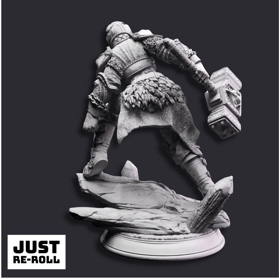Yrinsel Avatar of War - 3D Printed Fighter Character Miniature