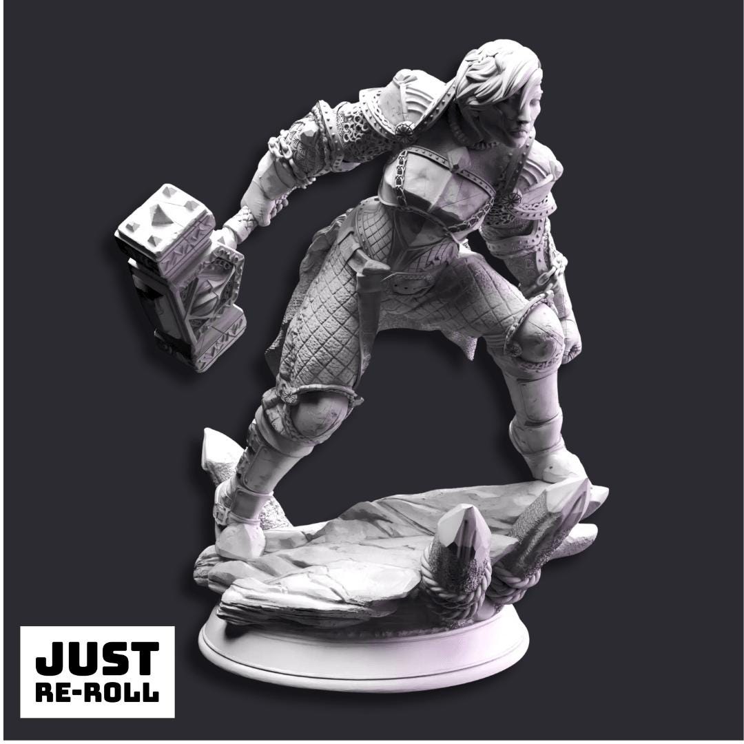 Yrinsel Avatar of War - 3D Printed Fighter Character Miniature